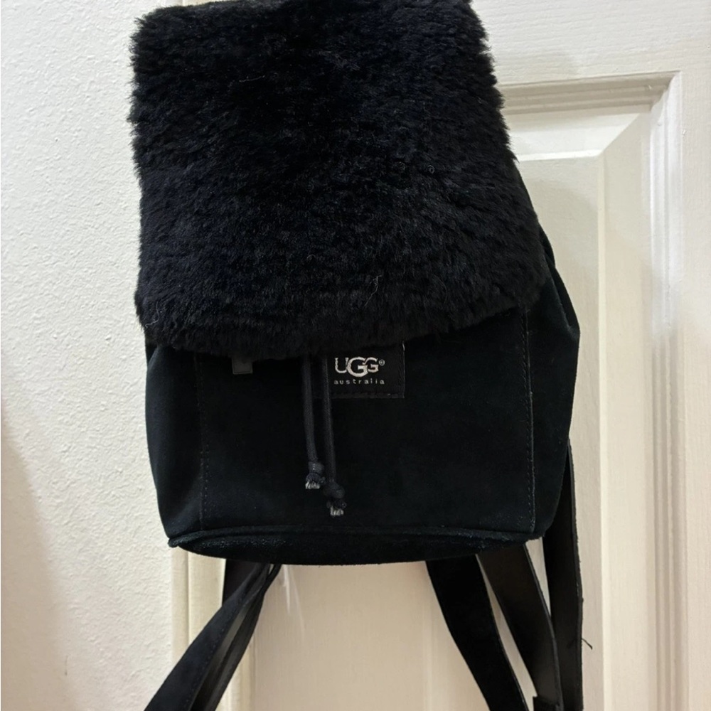 UGG Black Shearling mini Backpack NWT - image 3
